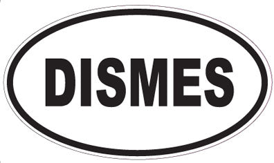 DISMES - Oval Sticker