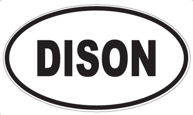 DISON - Oval Sticker