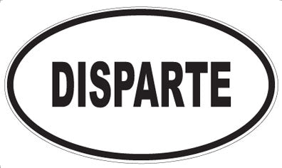 DISPARTE - Oval Magnet