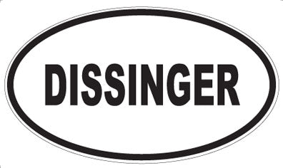 DISSINGER - Oval Sticker