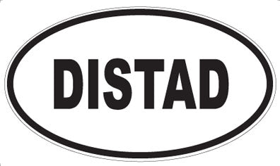 DISTAD - Oval Sticker