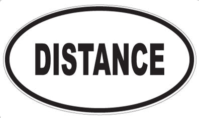 DISTANCE - Oval Magnet