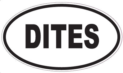 DITES - Oval Sticker
