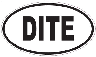 DITE - Oval Sticker