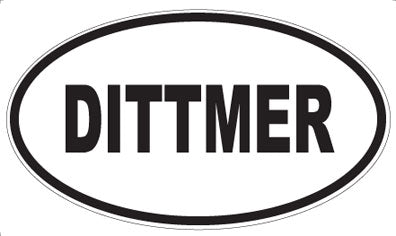 DITTMER - Oval Sticker