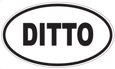 DITTO - Oval Sticker