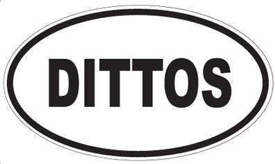 DITTOS - Oval Sticker