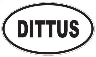 DITTUS - Oval Sticker