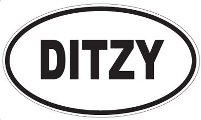 DITZY - Oval Sticker