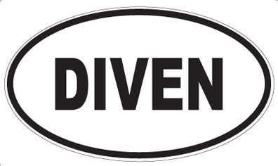 DIVEN - Oval Sticker