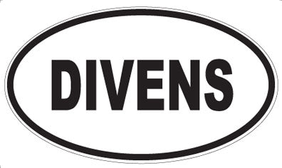 DIVENS - Oval Sticker