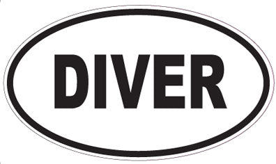DIVER - Oval Sticker