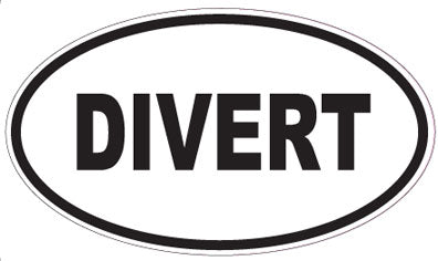 DIVERT - Oval Sticker