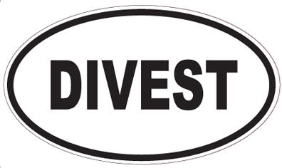 DIVEST - Oval Sticker