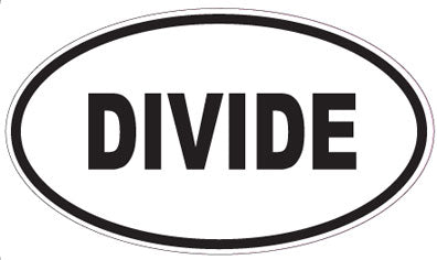 DIVIDE - Oval Sticker