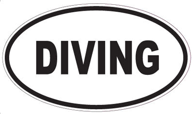 DIVING - Oval Sticker