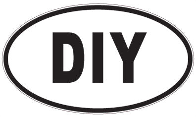 DIY - 3 Letter Initials Oval Sticker