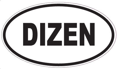 DIZEN - Oval Sticker