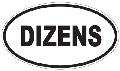 DIZENS - Oval Sticker