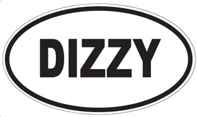 DIZZY - Oval Magnet