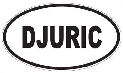 DJURIC - Oval Sticker