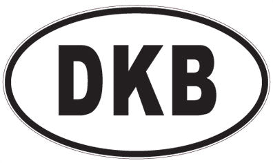 DKB - 3 Letter Initials Oval Sticker