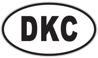 DKC - 3 Letter Initials Oval Sticker