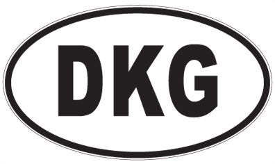 DKG - 3 Letter Initials Oval Sticker