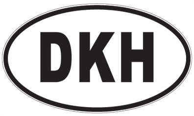 DKH - 3 Letter Initials Oval Sticker