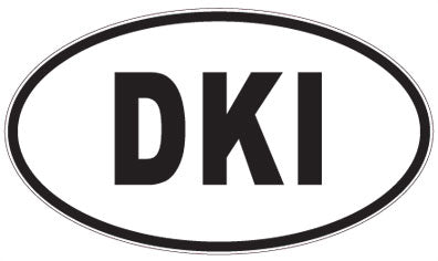 DKI - 3 Letter Initials Oval Sticker