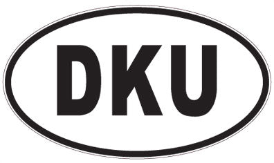 DKU - 3 Letter Initials Oval Sticker