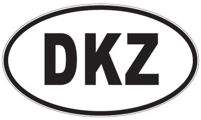 DKZ - 3 Letter Initials Oval Sticker