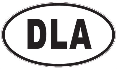 DLA - 3 Letter Initials Oval Sticker