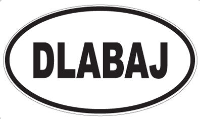 DLABAJ - Oval Sticker