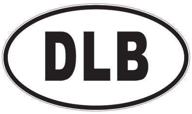 DLB - 3 Letter Initials Oval Sticker