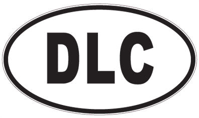 DLC - 3 Letter Initials Oval Sticker