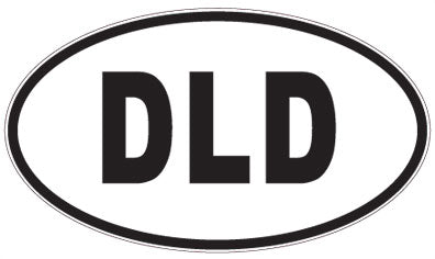 DLD - 3 Letter Initials Oval Sticker