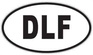 DLF - 3 Letter Initials Oval Sticker