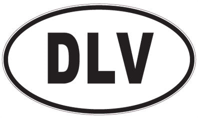 DLV - 3 Letter Initials Oval Sticker