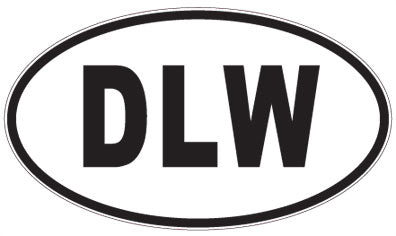 DLW - 3 Letter Initials Oval Sticker