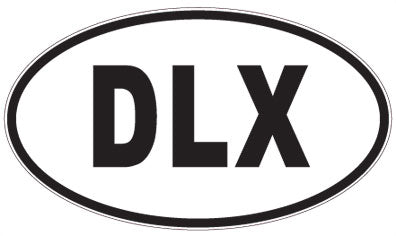 DLX - 3 Letter Initials Oval Sticker