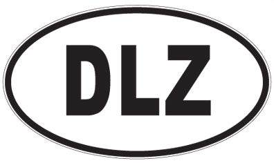 DLZ - 3 Letter Initials Oval Sticker