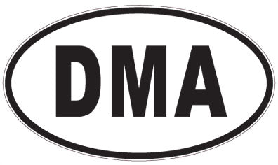 DMA - 3 Letter Initials Oval Sticker