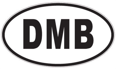 DMB - 3 Letter Initials Oval Sticker