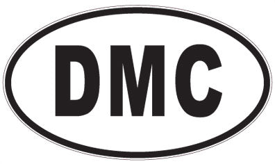 DMC - 3 Letter Initials Oval Sticker