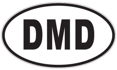 DMD - 3 Letter Initials Oval Sticker