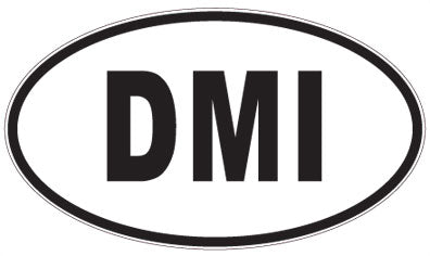 DMI - 3 Letter Initials Oval Sticker