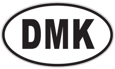 DMK - 3 Letter Initials Oval Sticker