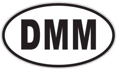DMM - 3 Letter Initials Oval Sticker