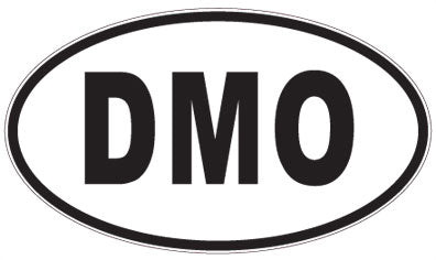DMO - 3 Letter Initials Oval Sticker